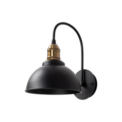 Applique murale Saglam en métal, noir et doré, Ø 21 cm