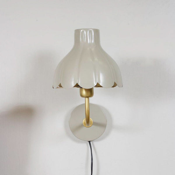 Applique murale Wells en métal, beige et doré, hauteur 35 cm