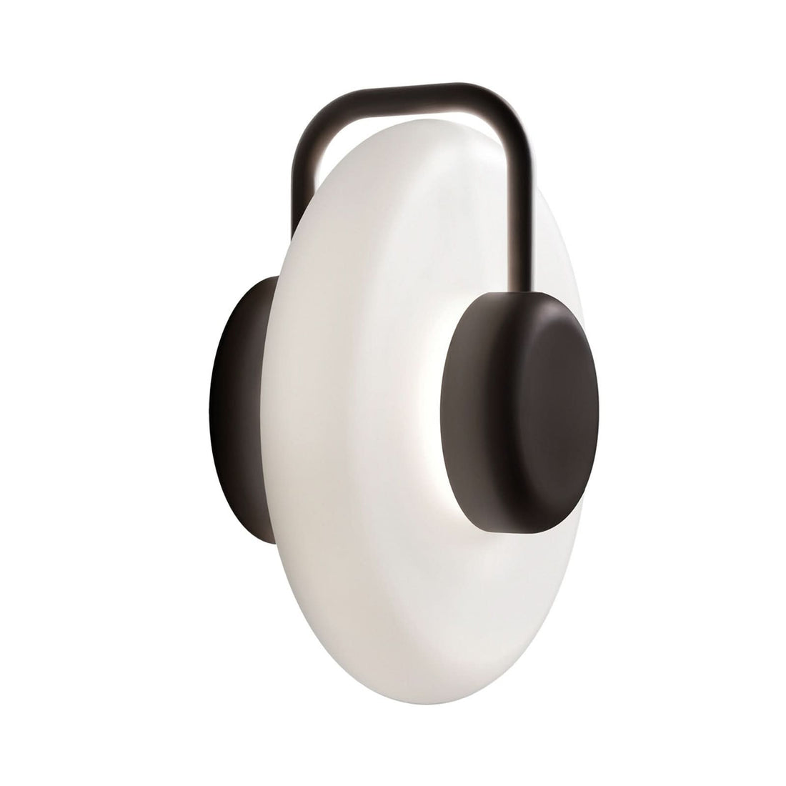 Applique murale LED Tratto en verre, noir, Ø 27 cm
