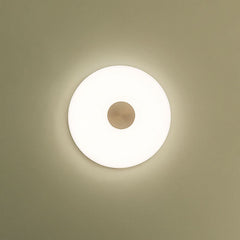 Applique murale LED Glint en verre, blanc, Ø 36 cm