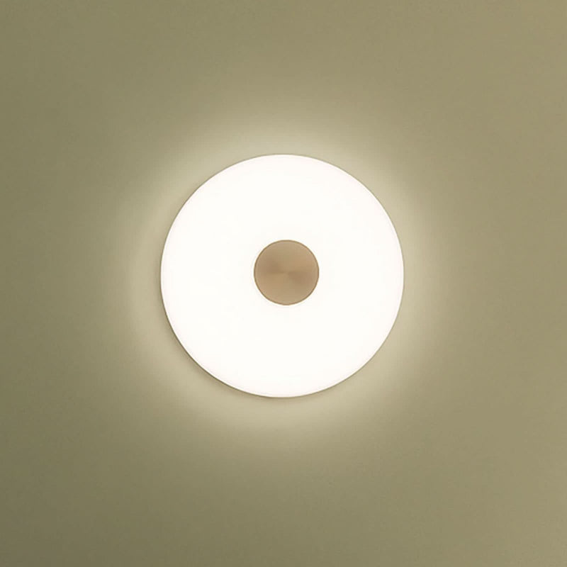 Applique murale LED Glint en verre, blanc, Ø 36 cm