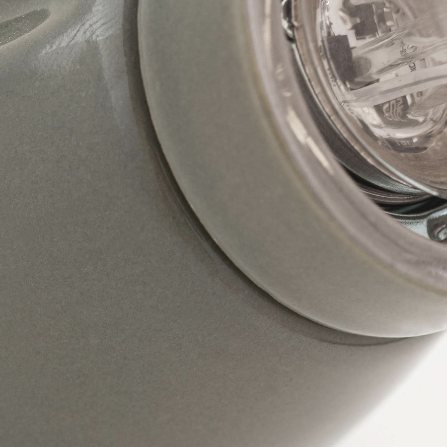 Applique murale Frost en céramique, gris brillant, Ø 7 cm
