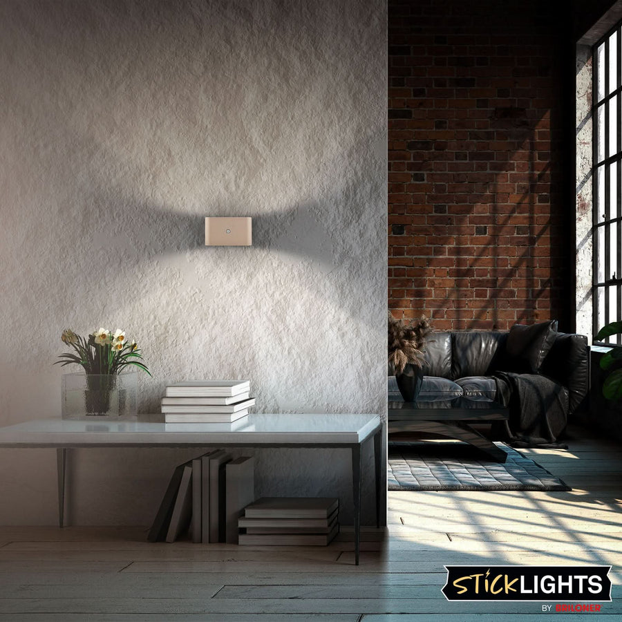 Applique murale LED rechargeable Chat, beige, hauteur 9,5 cm