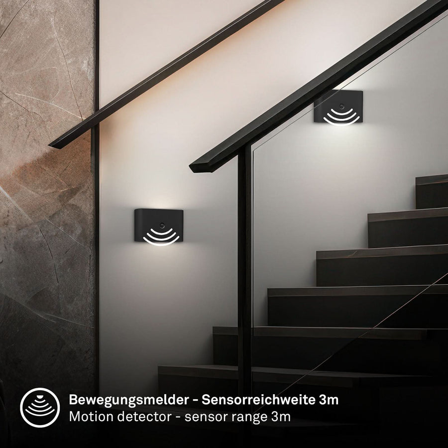 Applique murale LED rechargeable Chat, noir mat, hauteur 9,5 cm