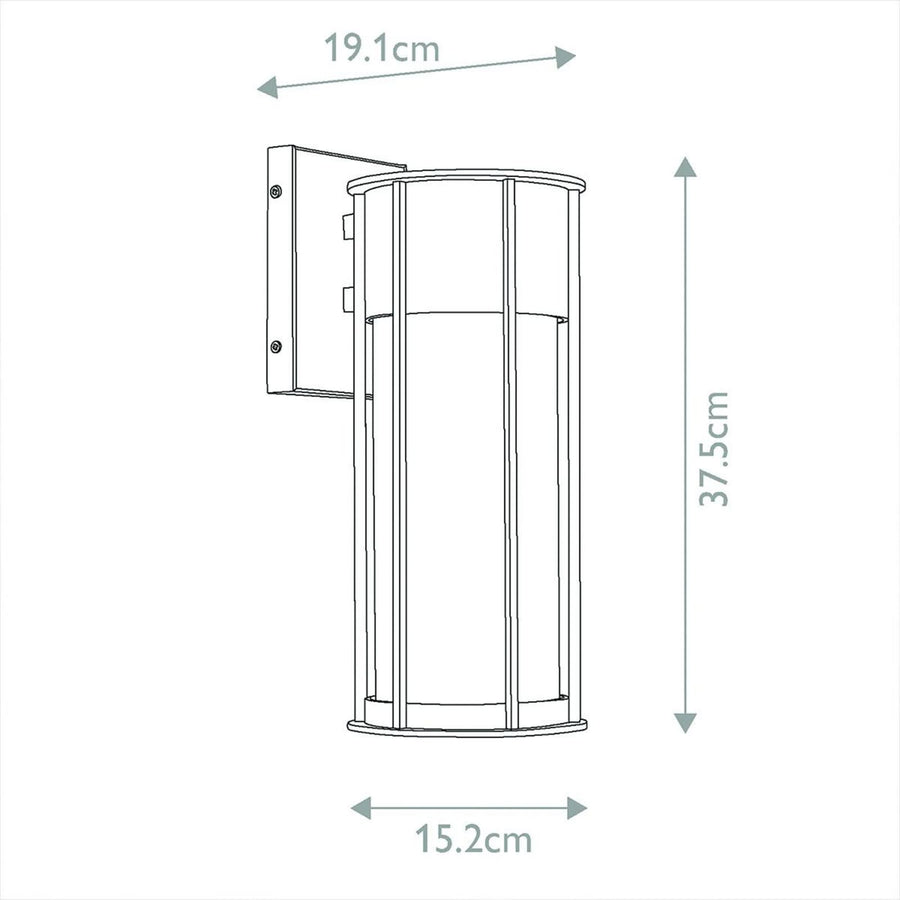 Applique murale Camillo en verre, laiton, hauteur 37,5 cm, IP44
