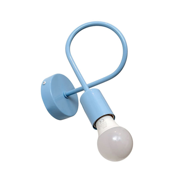 Applique murale Oxford en métal, bleu clair