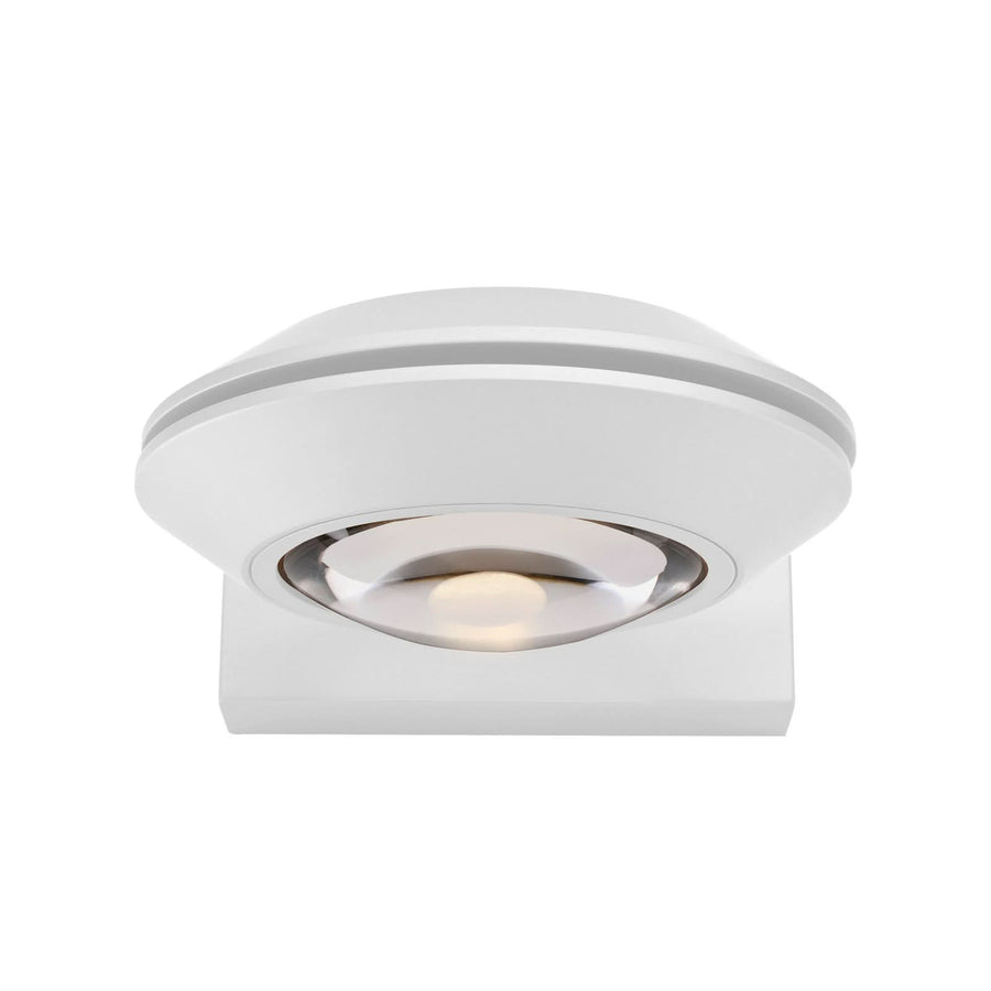 Applique murale LED Oculis en verre, blanc, 2 lumières, hauteur 16 cm