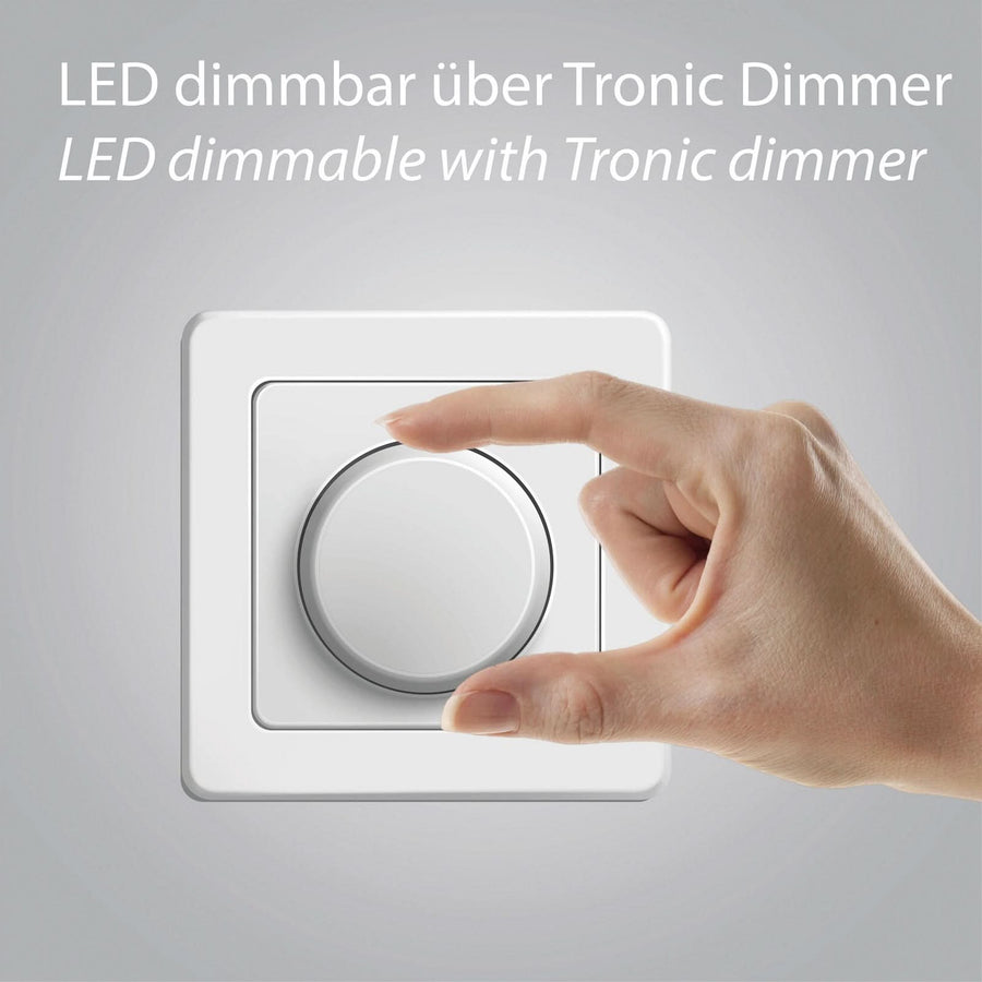 Applique murale LED Oculis en verre, blanc, 2 lumières, hauteur 16 cm