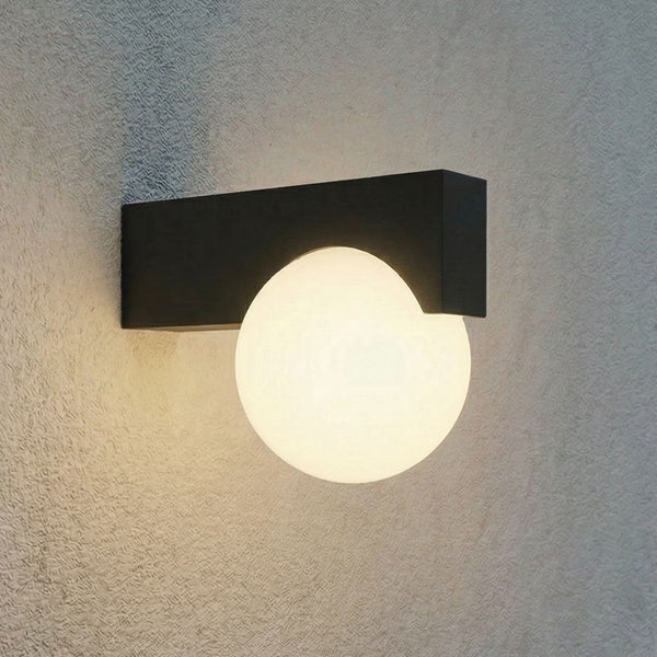 Applique d'extérieur LED Vijon en aluminium, noir et blanc, hauteur 19,4 cm, IP44