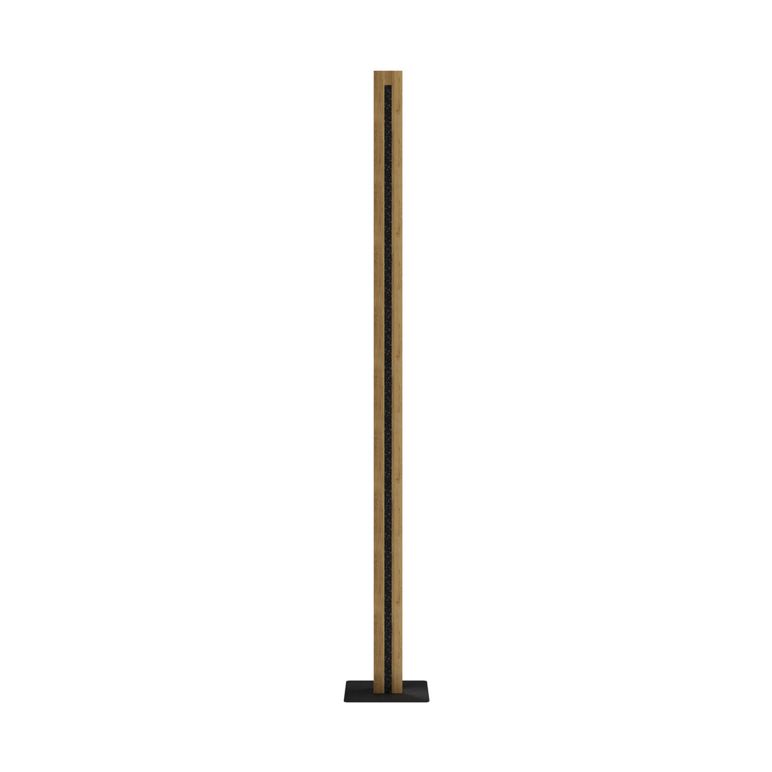 Lampadaire LED Chile S en bois, chêne et gris, hauteur 152 cm