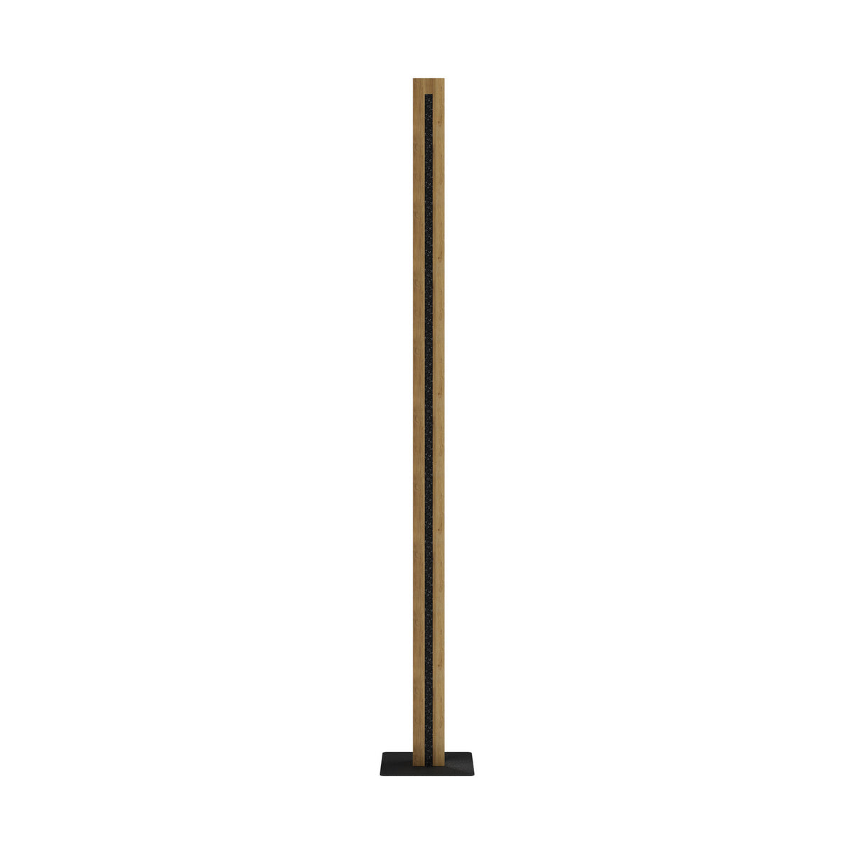 Lampadaire LED Chile S en bois, chêne et gris, hauteur 152 cm