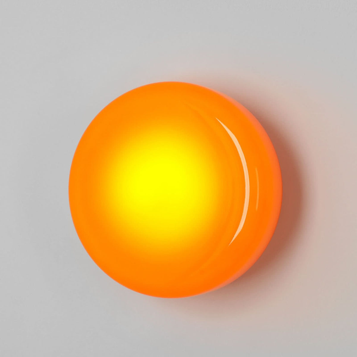 Applique murale BonBon en verre, orange, Ø 16 cm