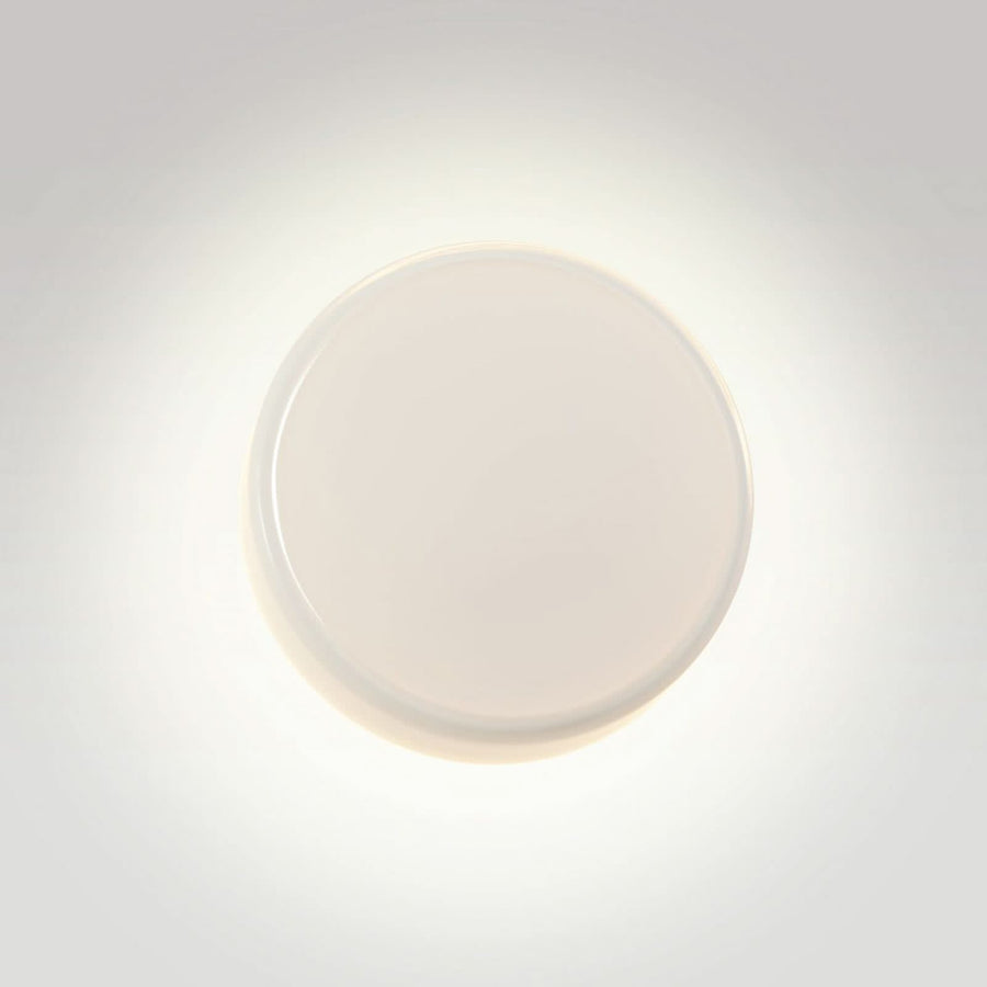 Applique murale LED Caramel en verre, blanc et noir, Ø 38 cm