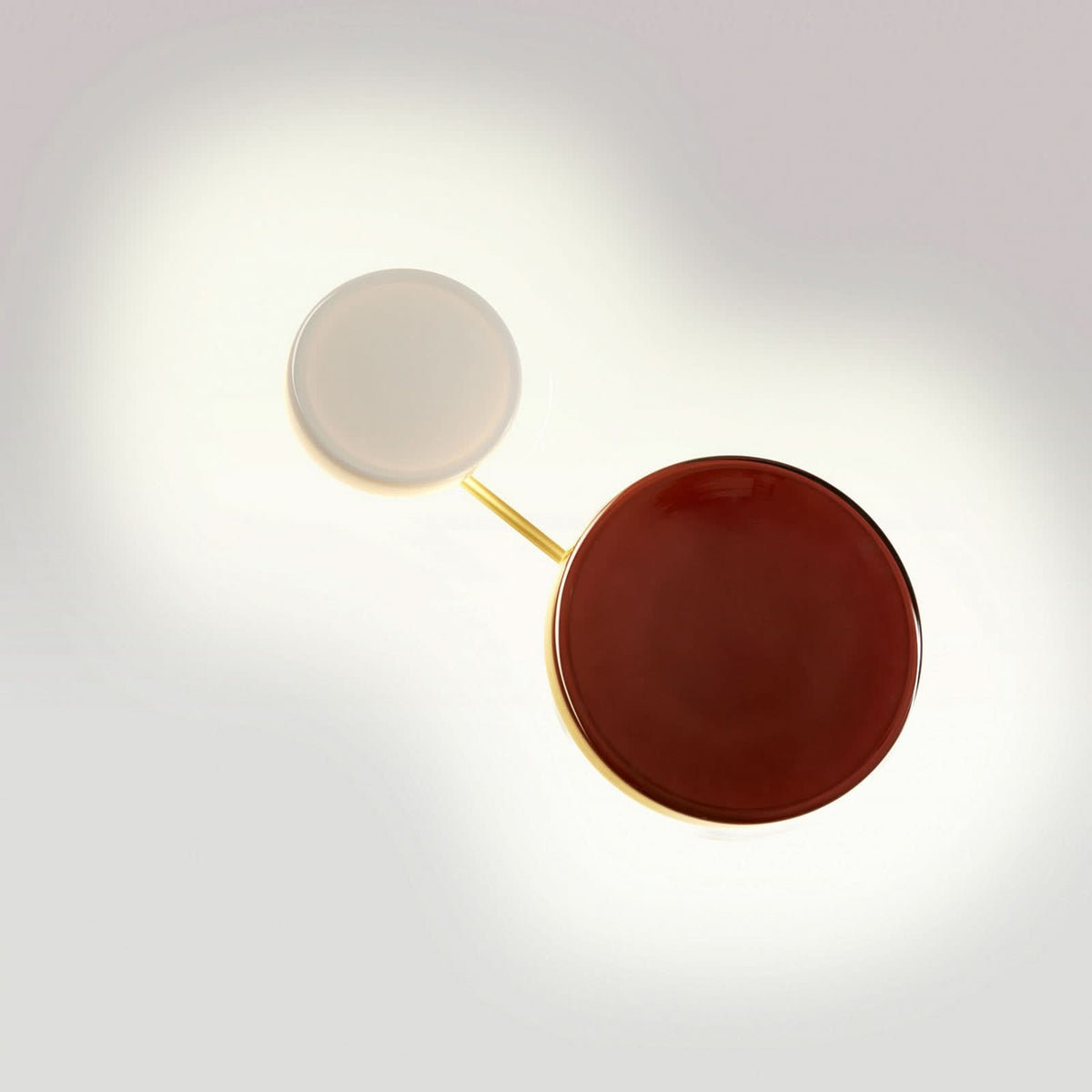Applique murale LED Caramel en verre, marron et noir, Ø 38 cm