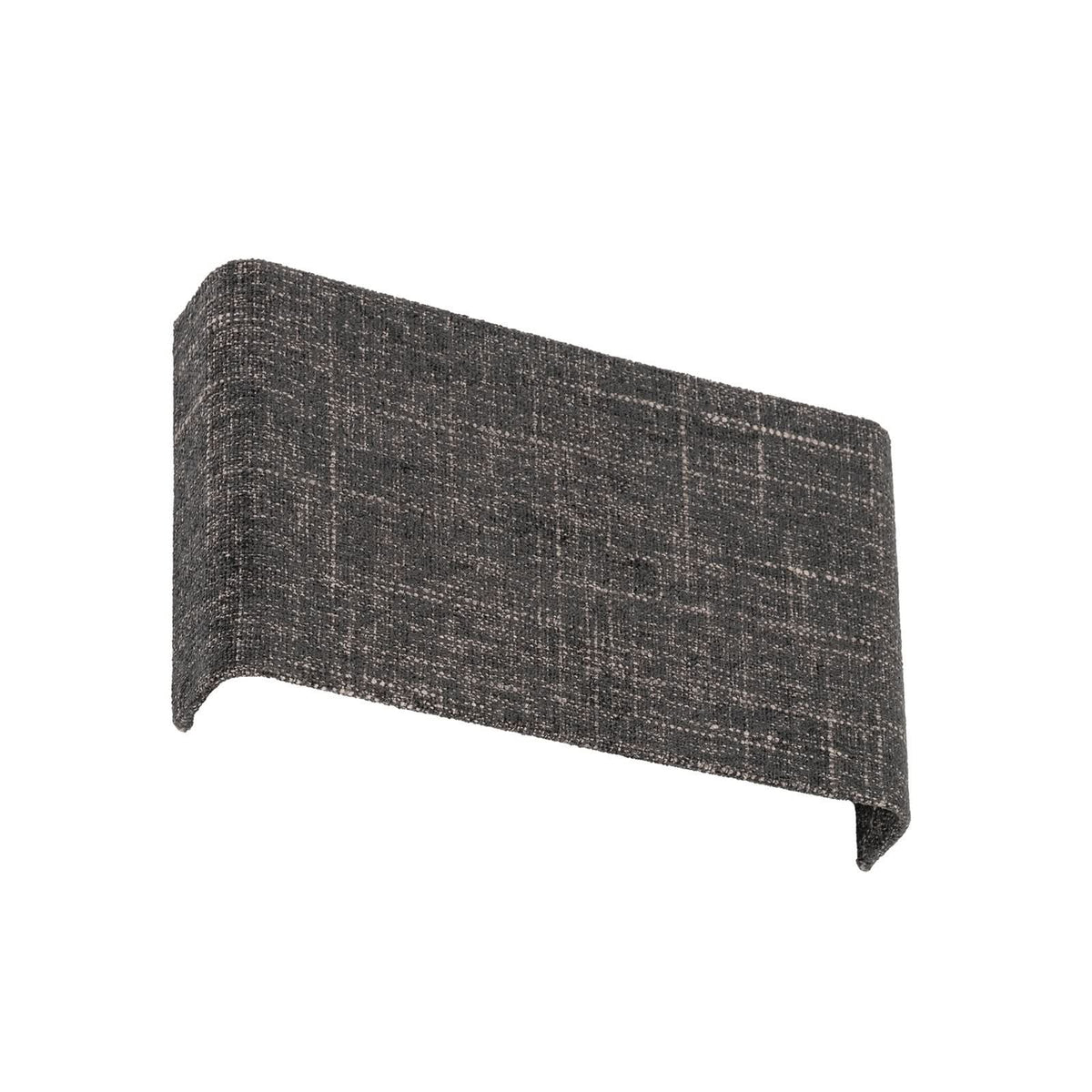 Applique murale Amarela B en tissu, noir, 2 lumières, hauteur 15 cm
