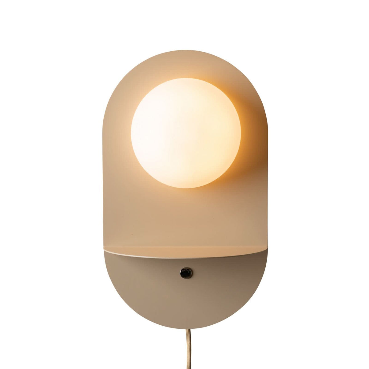 Applique murale Tokyo en verre, beige, hauteur 34 cm