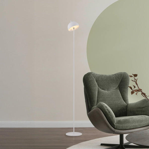 Lampadaire d'extérieur LED rechargeable Bellis en métal, blanc, Ø 13 cm, IP54