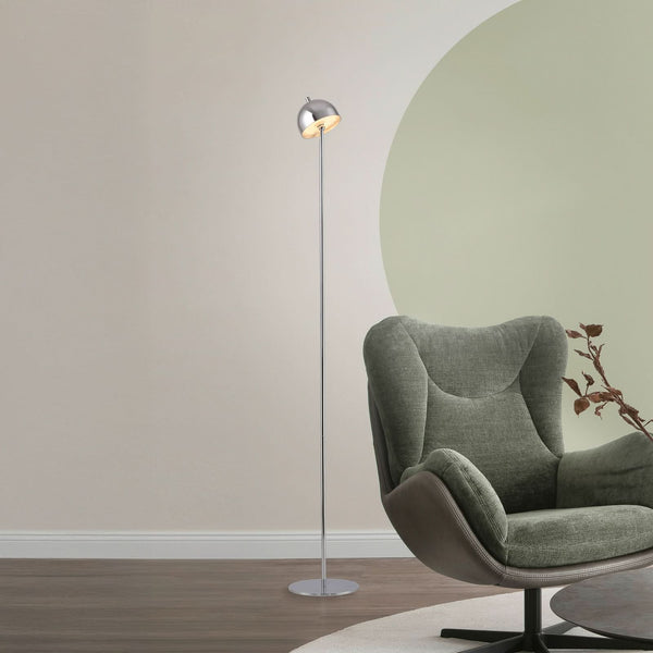 Lampadaire d'extérieur LED rechargeable Bellis en métal, chromé, Ø 13 cm, IP54