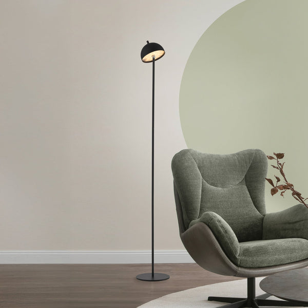 Lampadaire d'extérieur LED rechargeable Bellis en métal, noir, Ø 13 cm, IP54