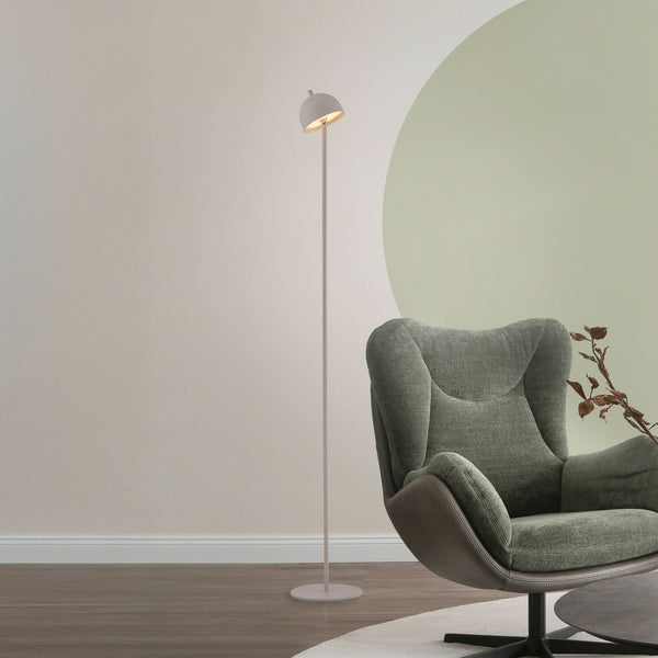 Lampadaire d'extérieur LED rechargeable Bellis en métal, sable, Ø 13 cm, IP54