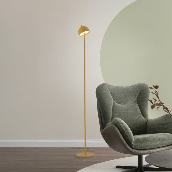 Lampadaire d'extérieur LED rechargeable Bellis en métal, jaune, Ø 13 cm, IP54