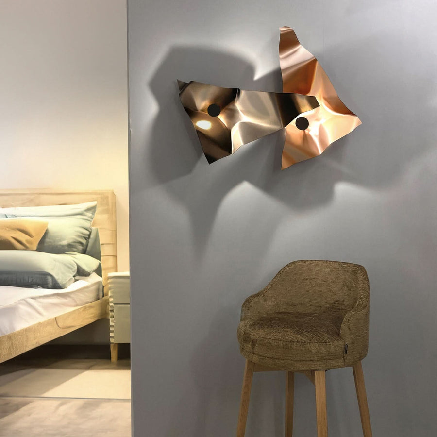 Applique murale LED Zona en acier, crème, hauteur 41 cm