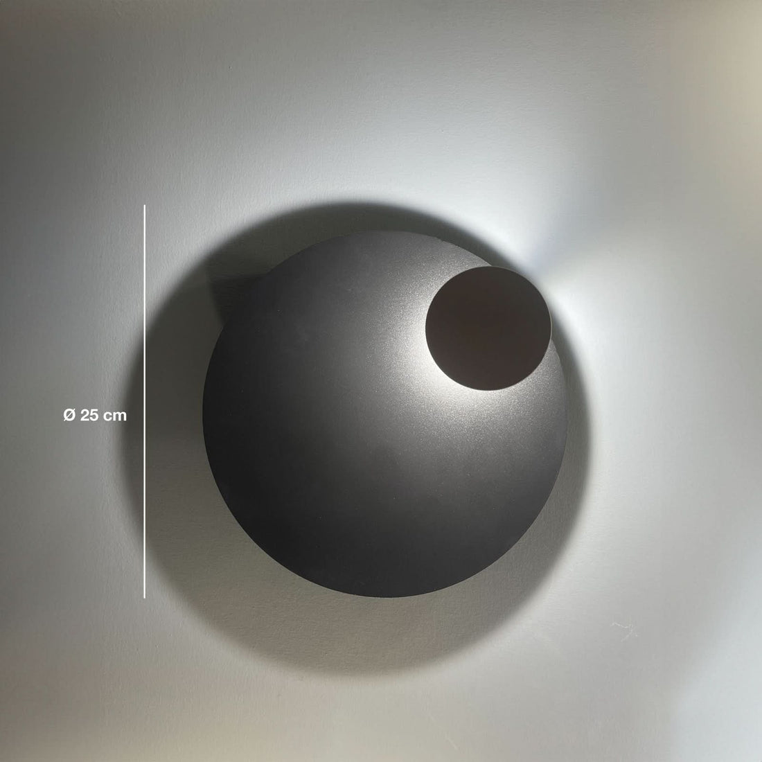 Applique murale LED Pois en acier, anthracite et noir, Ø 25 cm