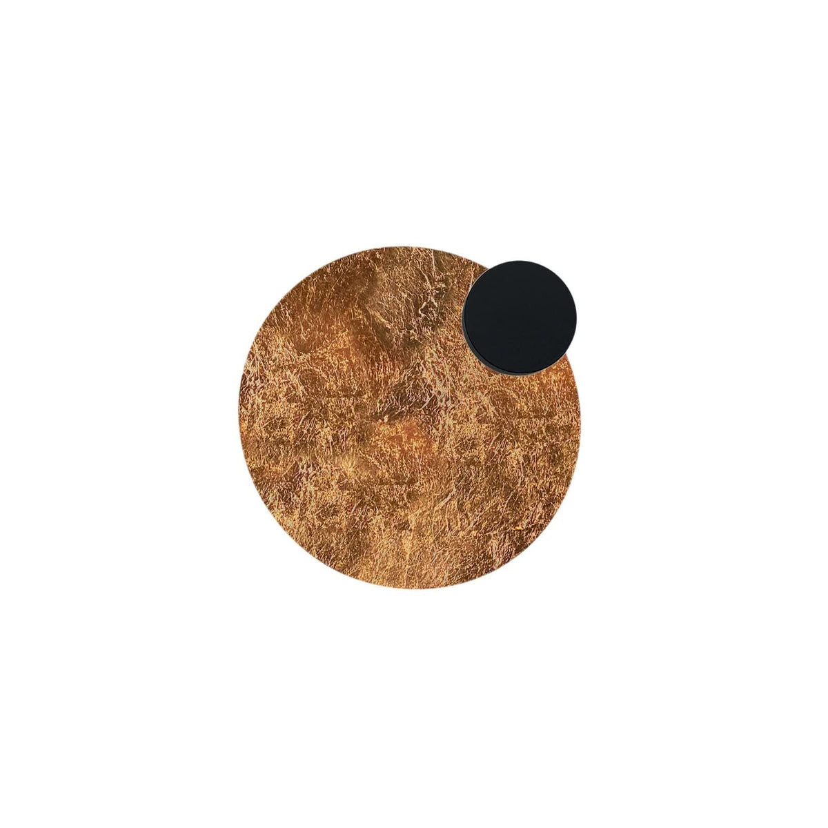 Applique murale LED Pois en acier, feuille de cuivre et noir, Ø 25 cm