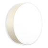 Applique murale LED Gea en bois, ivoire et nickel, Ø 42 cm