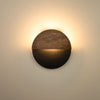 Applique murale LED Luna S en bois, noir, Ø 26 cm