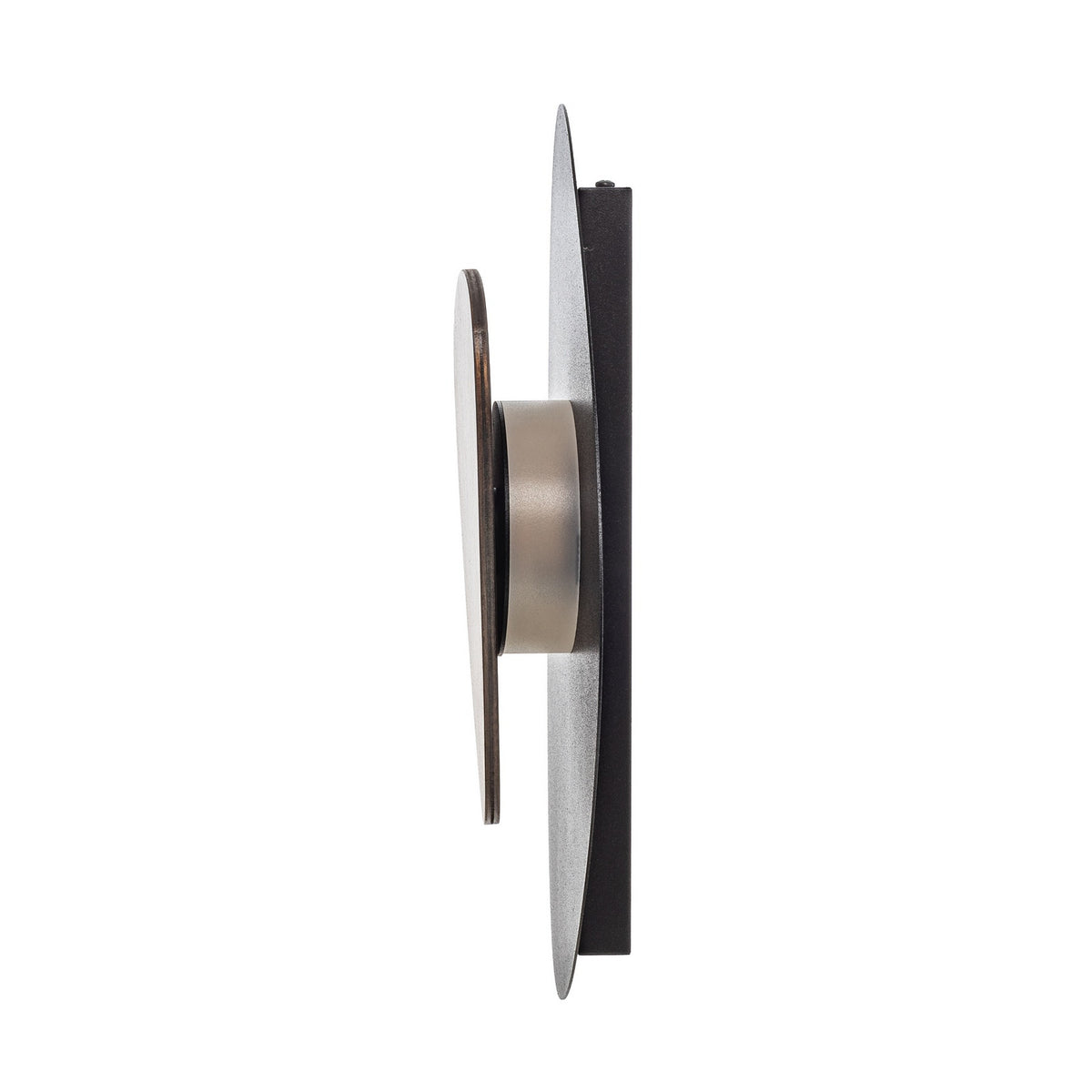 Applique murale LED Pedra en bois, noir, hauteur 36 cm