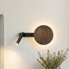 Applique murale Hotel Mood en bois, noir, 2 lumières, hauteur 22,5 cm