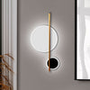 Applique murale LED Duo en aluminium, doré et noir mat, hauteur 52 cm
