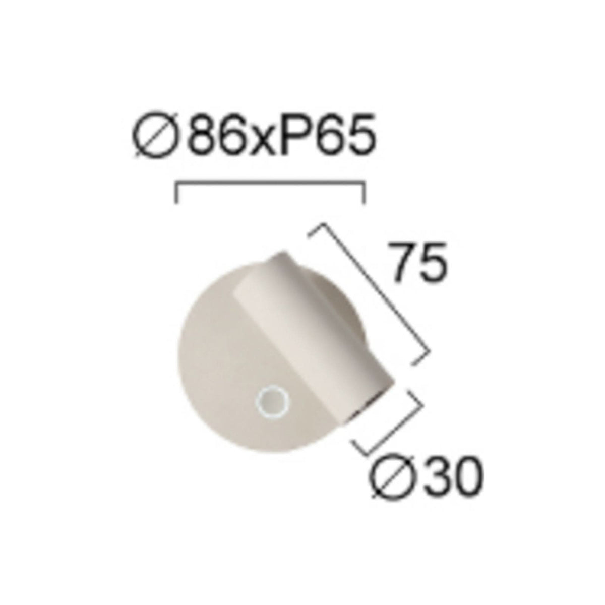 Applique murale LED Tara en métal, blanc, Ø 8,6 cm