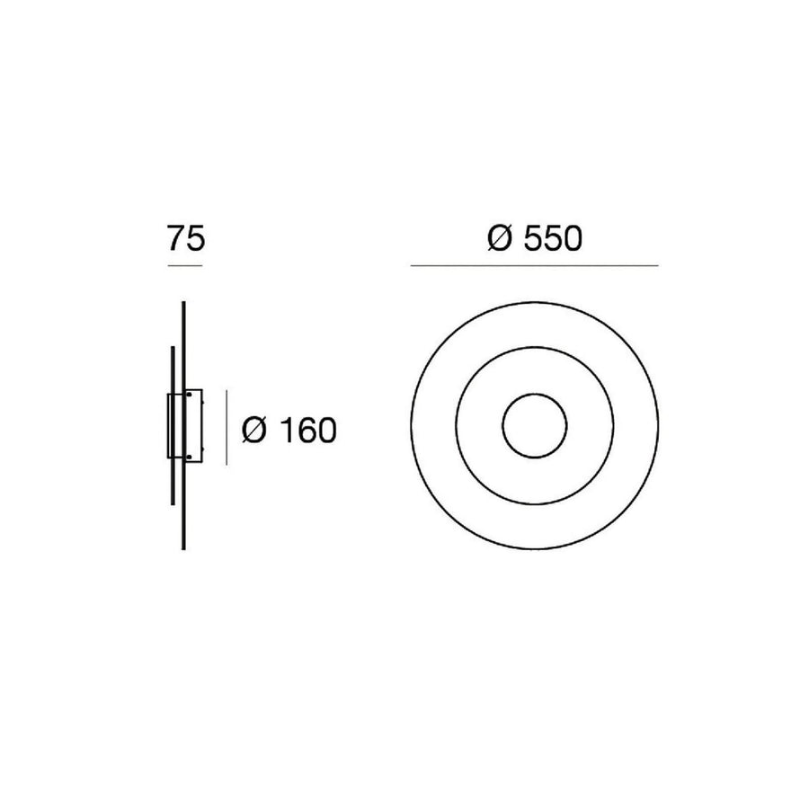 Applique murale LED Joint_W en métal, blanc, Ø 55 cm