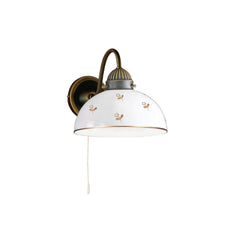 Applique murale Kolarz Nonna en laiton, blanc et doré, Ø 20 cm, 75 W, modèle 3