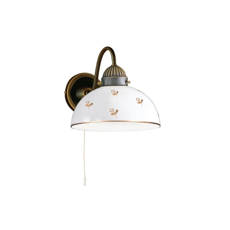 Applique murale Kolarz Nonna en laiton, blanc et doré, Ø 20 cm, 75 W, modèle 3