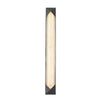Applique murale LED Caesar en acier, bronze et crème marbré, hauteur 63,5 cm