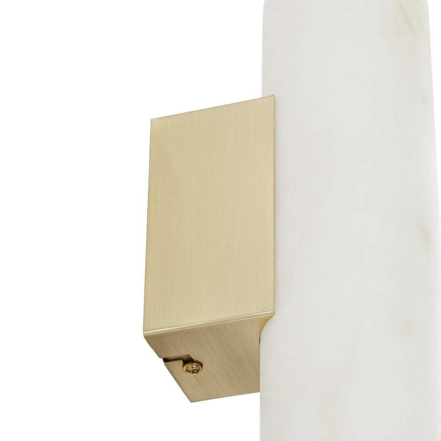 Applique murale LED Tavira en métal, albâtre, hauteur 23 cm