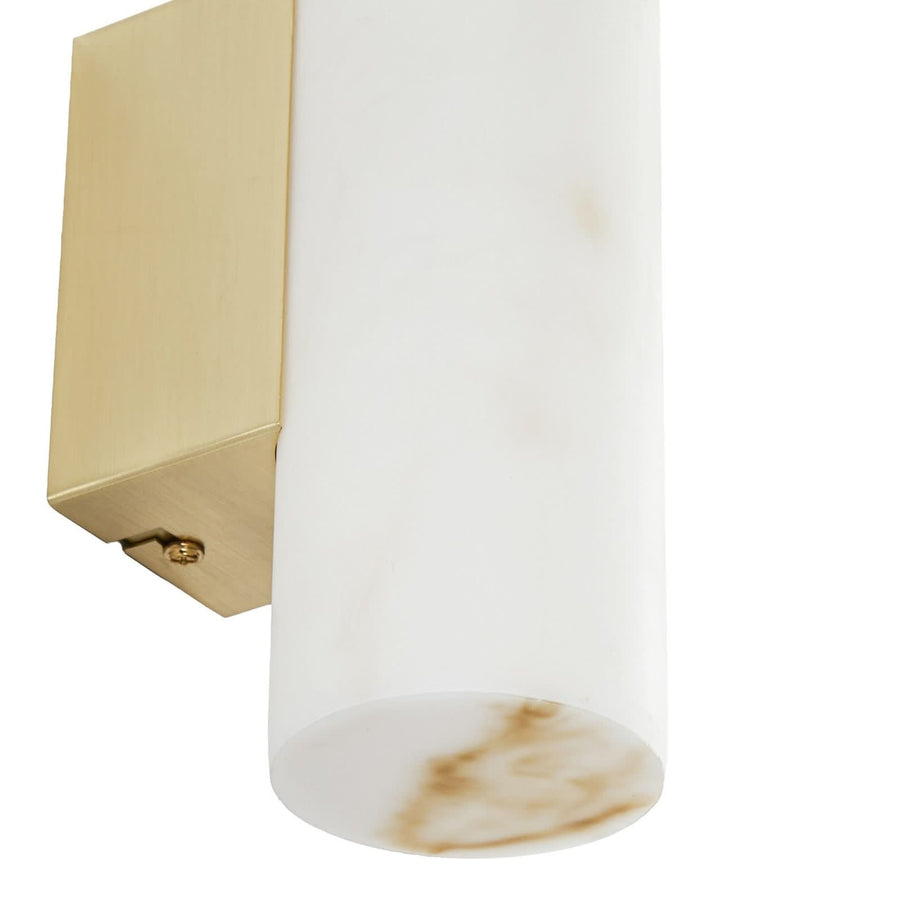 Applique murale LED Tavira en métal, albâtre, hauteur 23 cm