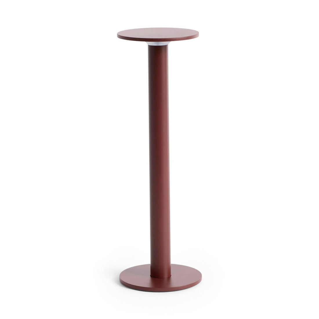 Lampe à poser d'extérieur LED rechargeable Host Portable en aluminium, rouille, Ø 10 cm, IP44, 2700 K, 2 W, hauteur 22 cm, modèle 2