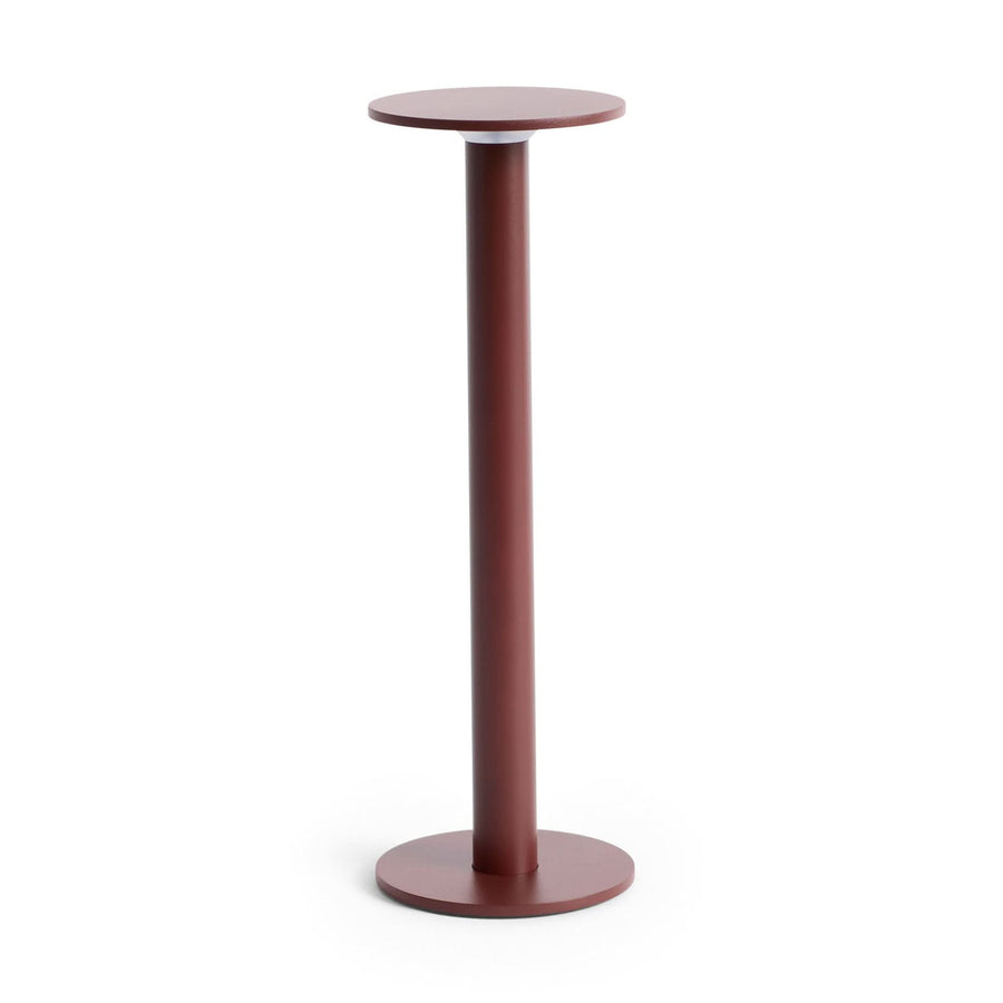 Lampe à poser d'extérieur LED rechargeable Host Portable en aluminium, rouille, Ø 10 cm, IP44, 2700 K, 2 W, hauteur 22 cm, modèle 2