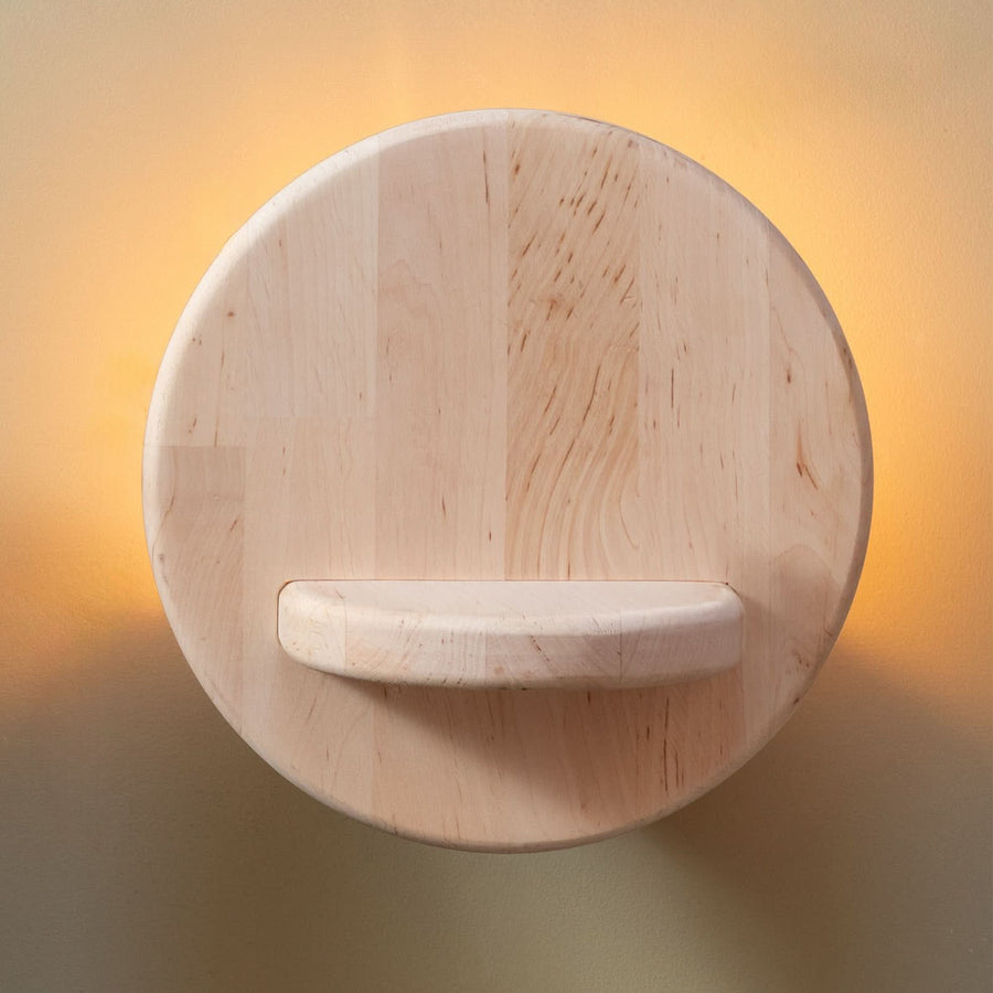 Applique murale Corsica en bois, Ø 18 cm