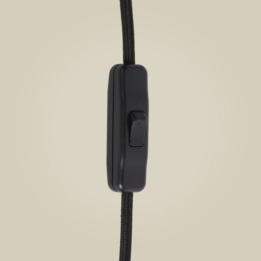 Applique murale Java en bambou, noir, hauteur 30 cm