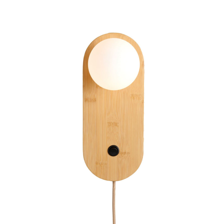 Applique murale Java en bambou, bois, hauteur 30 cm