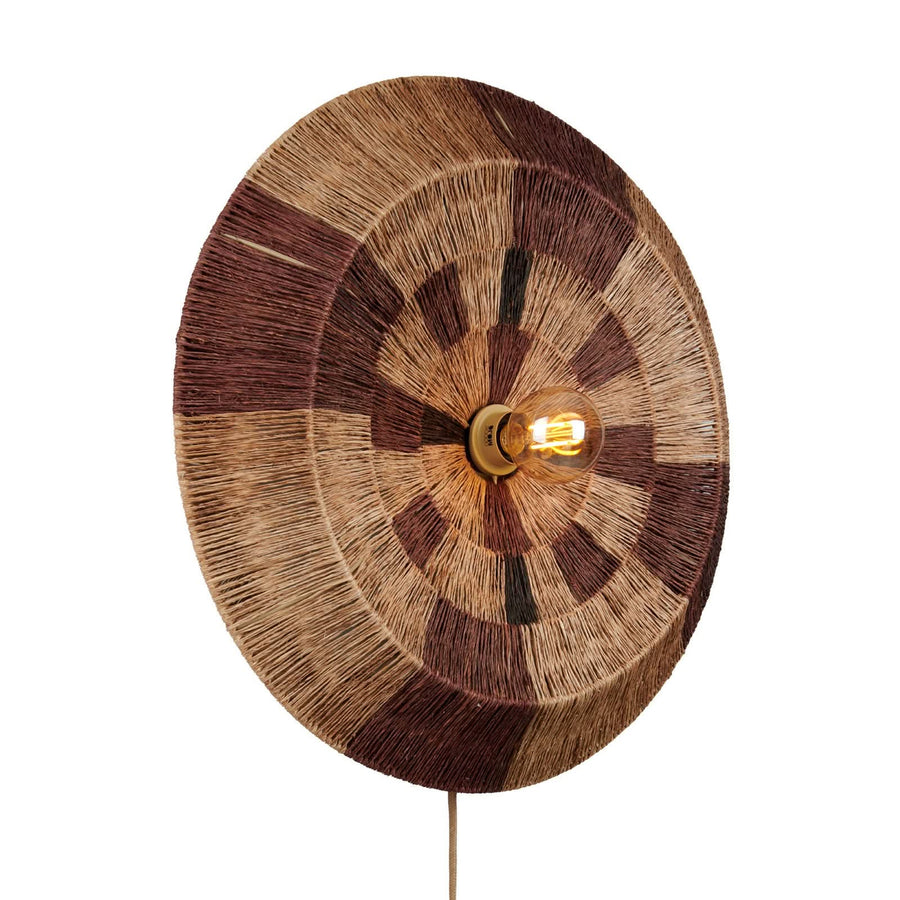 Applique murale Serengeti en tissu, marron et beige, Ø 60 cm