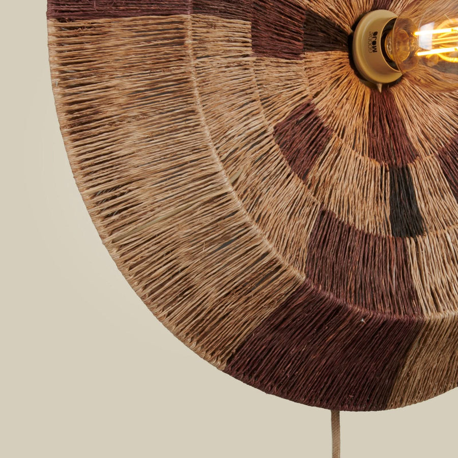 Applique murale Serengeti en tissu, marron et beige, Ø 60 cm