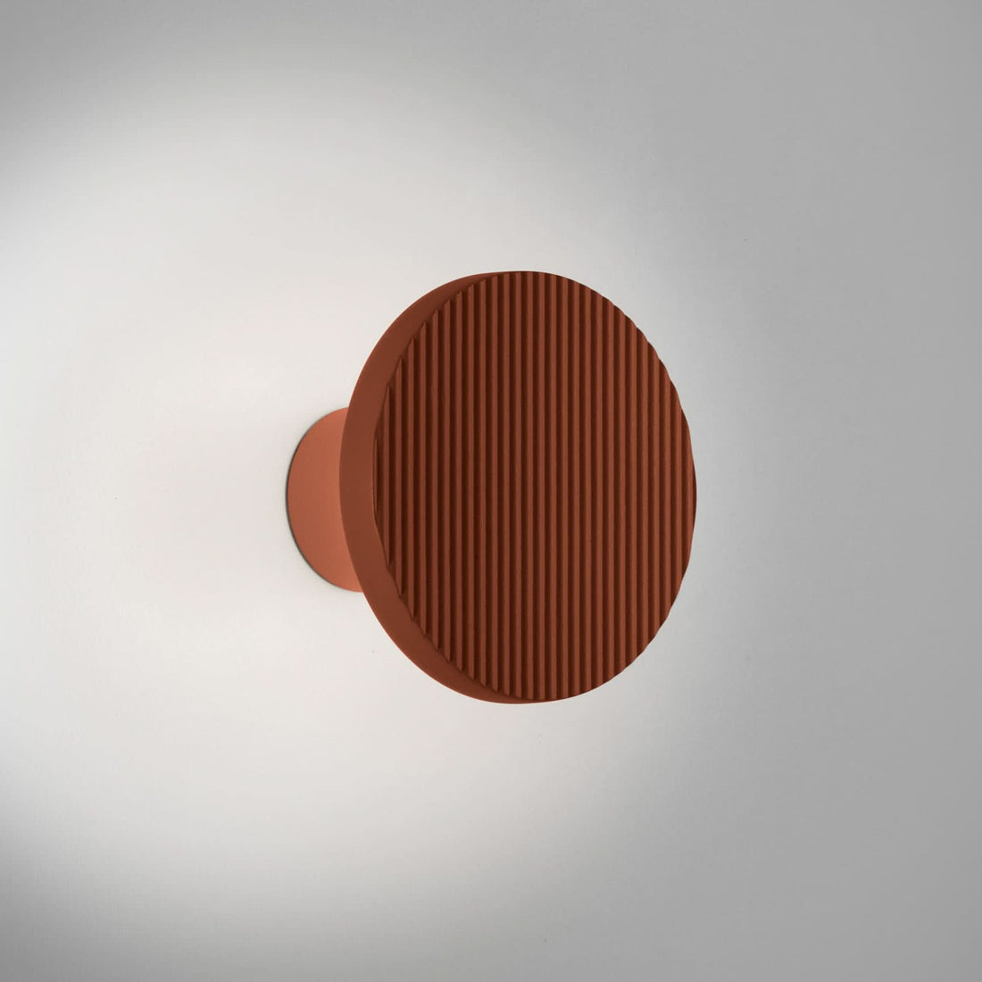 Applique murale LED Arid A/01 en aluminium, terracotta, Ø 14 cm, IP44