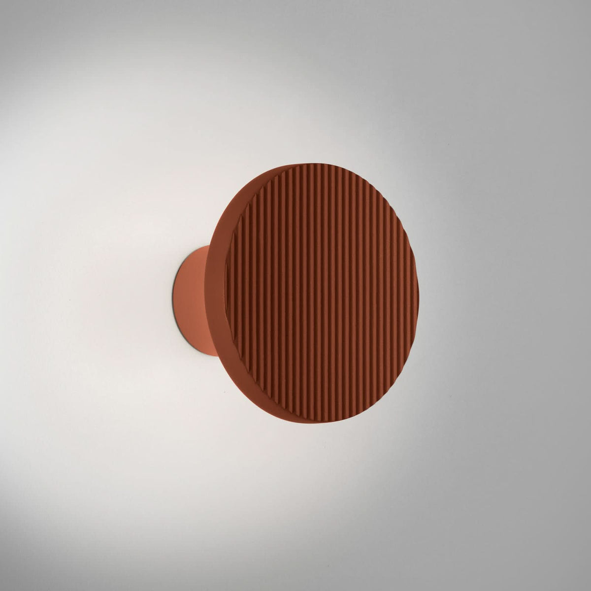 Applique murale LED Arid A/01 en aluminium, terracotta, Ø 14 cm, IP44