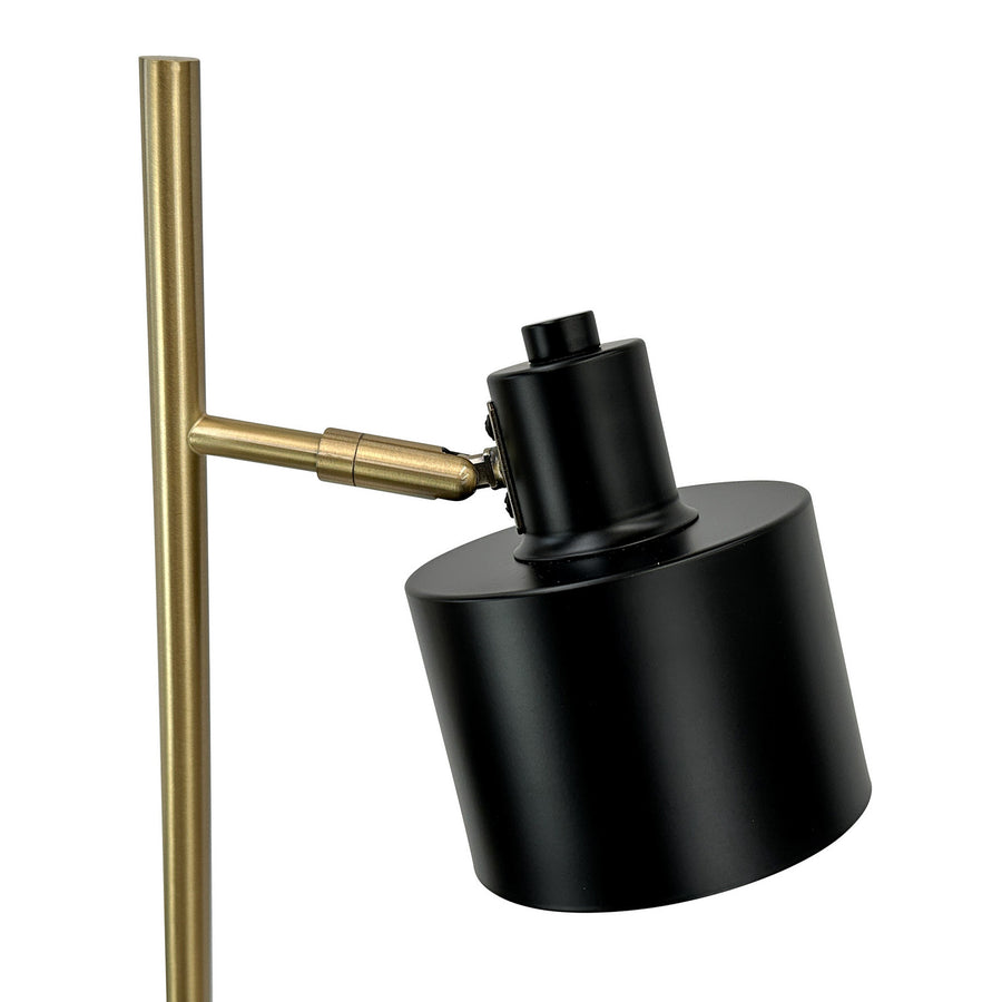 Lampadaire Ocean en métal, laiton et noir, 2 lumières, hauteur 160 cm